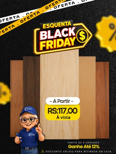 Black friday porta de madeira