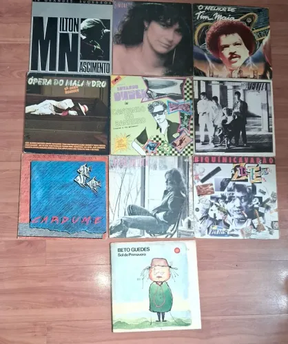 Lote com 10 discos de vinil - artistas nacionais