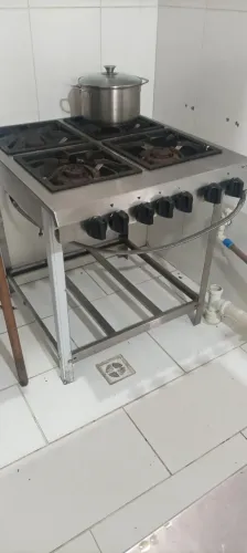 Fogão industrial inox 4 bocas 
