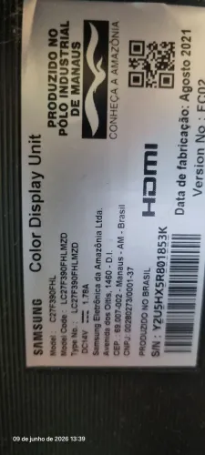 Vendo excelente monitor de 27pol tela Curva