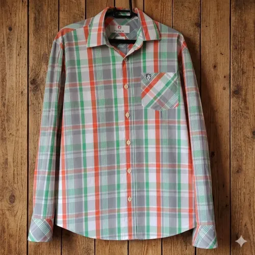 Camisa Masculina Mr Kitsch Xadrez Manga Longa Algodão Tam M