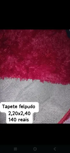 Tapete vermelho 2,20x2,40 otimo estado