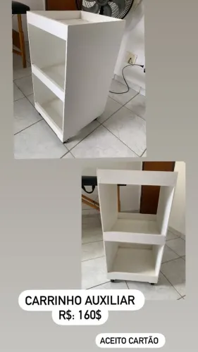 Carrinho auxiliar e mocho Estetica