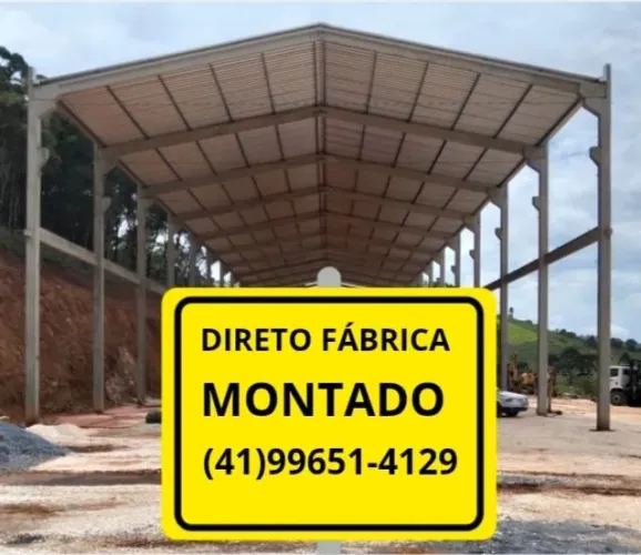 BARRACÃO PRÉ MOLDADO DIRETO FÁBRICA MONTADO SEU TERRENO TODA ESTRUTURA COMPLETA 