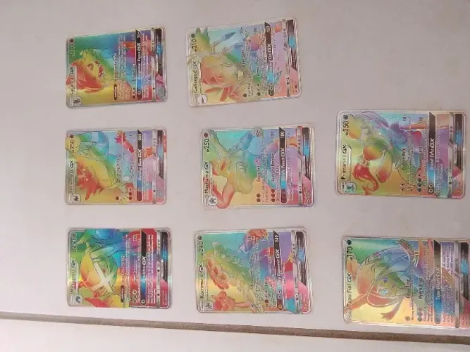 Cartas pokémon TCG Antigas- Rainbow Rare GX- Lote