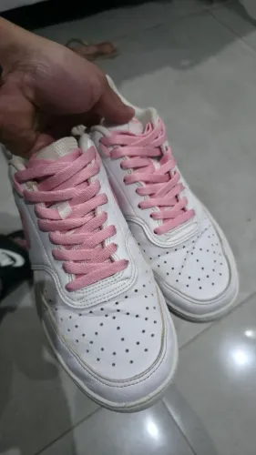 Nike Court Vision Low branco com detalhes em rosa