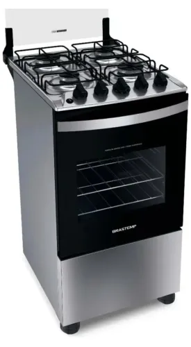 Fogão Brastemp 4 Bocas Inox Bfo4nbr - Bivolt