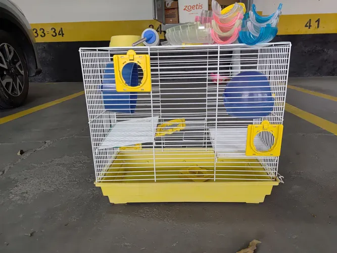 Gaiola para Hamster 3 Andares Completa com Tubos e Acessórios