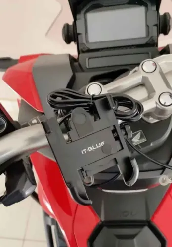  Suporte de Alumínio para celular com carregador USB
