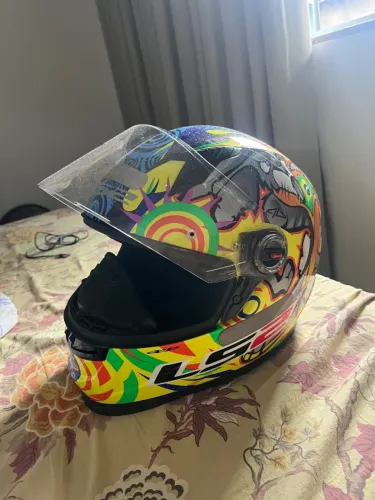 Capacete LS2 Colorido - Gráfico Rossi Ratinho - 56