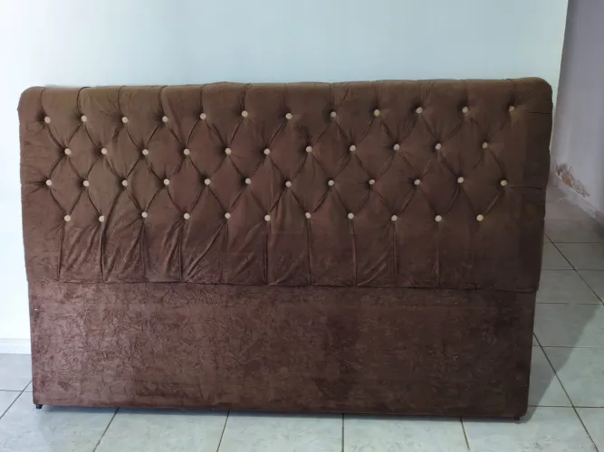 Cabeceira no Suede Tamanho King