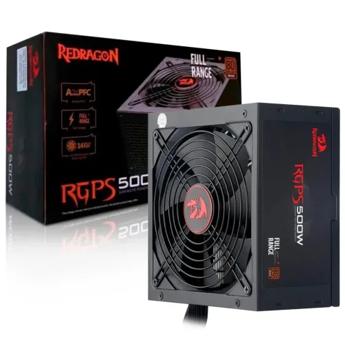 FONTE RED DRAGON 500w 80 PLUS