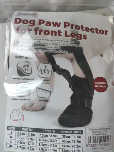Protetor de patas para cachorro de porte grande tipo Labrador, Golden Retriever,Rottweil