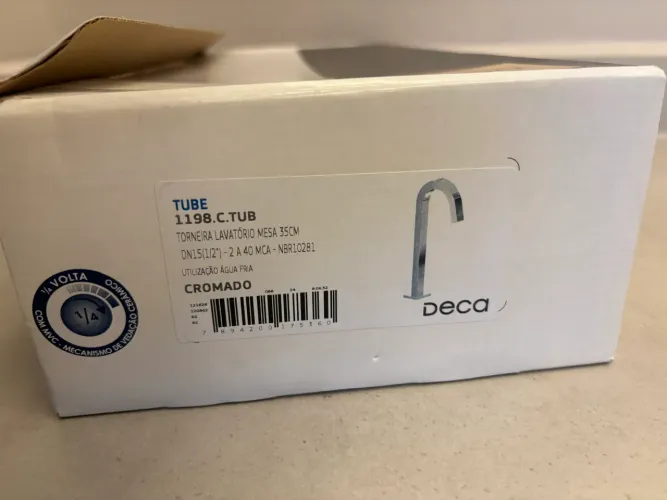 Torneira DECA TUBE 1198 cromada