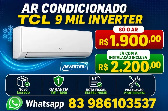 AR CONDICIONADO TCL 9 MIL INVERTER