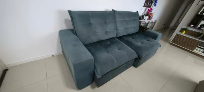 Conjunto Sofá Retrátil 2 Lugares + Poltrona Reclinável Super Confortável