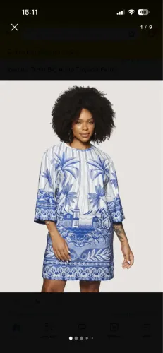 Vestido Tshirt Big Afeto Tropical Farm