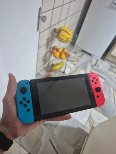 Nintendo Switch V2 Desbloqueado Completo Na Caixa + Case + Película
