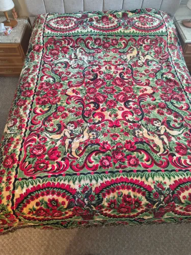 Colcha italiana vintage de veludo 