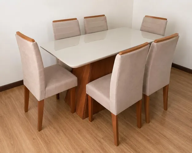 Mesa de jantar 6 lugares 