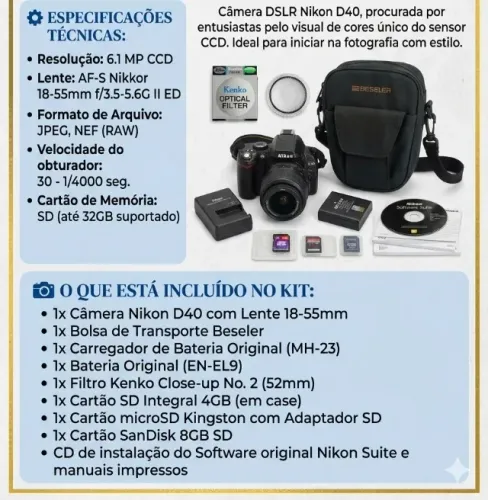 Camera fotográfica NIKON D40