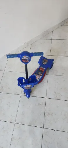 Patinete infantil 3 rodas musical com luz