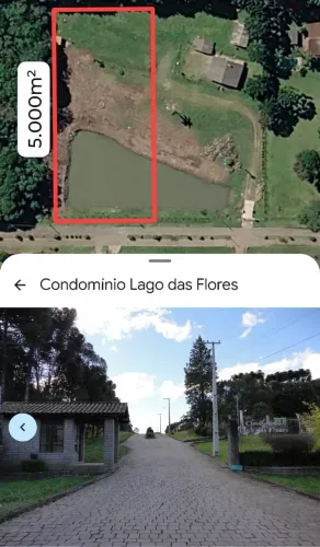 Chacara 5.000 m² com açude - Condomínio Lago das Flores - Farroupilha