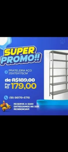 Prateleira direto da fábrica