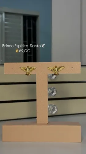Brinco Espírito Santo banhado a ouro 18k