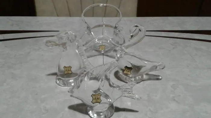 Kit 5 - Peças de Cristal para decoração. ou coleção. Antigas.