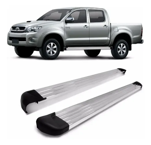 Estribo Lateral Plataforma Alumínio Anodizado Cek - Toyota Hilux 2006 a 2021