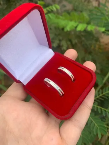 Alianças de prata a pronta entrega 3mm fosco diamantado