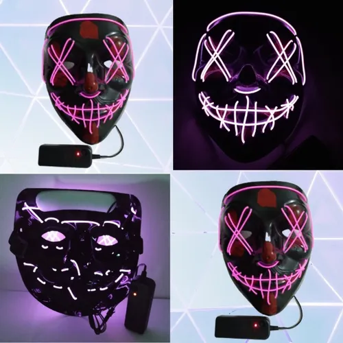 Máscara Led Cosplay/hallowen/festival