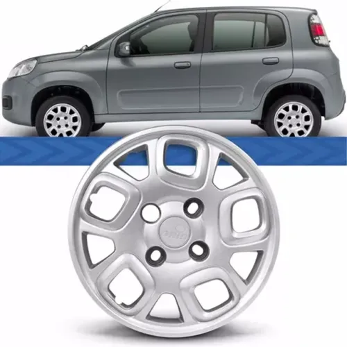 Jogo 4 Peças - Calota Aro 13  - Fiat Uno Attractive 2015 - Grid