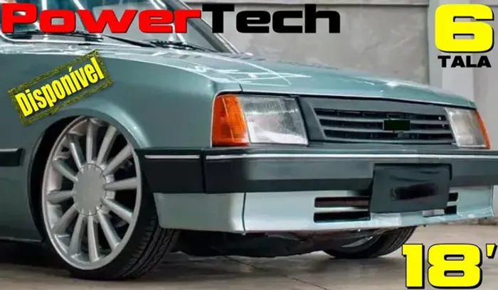 Roda aro 18 Chevrolet Powertec Prata tala 6 4x100 jogo novo