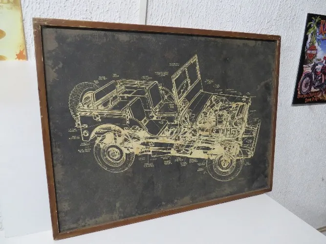 quadro poster jipe antigo