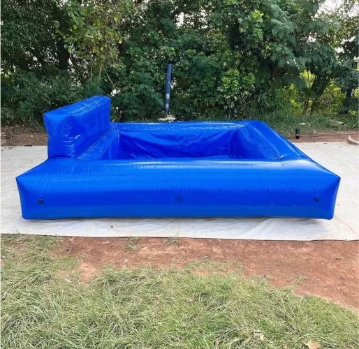 Piscina de água inflável slide 2 em 1 com motor