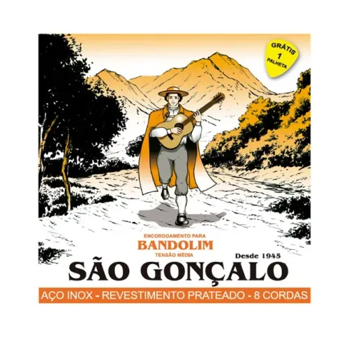 Corda São Gonçalo P/ Bandolim de 8 Cordas Tensão Média 11/35 - EC0494