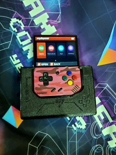Video Game Portatil Miyoo Mini Plus Mais Case Grip Brinde Custom PS1 de bolso