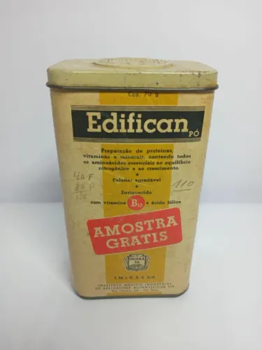 Lata Antiga Edifican Pó Amostra Grátis 