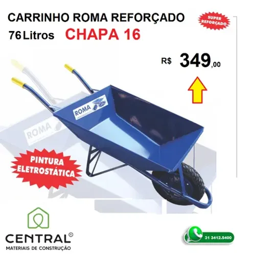 Carrinho de Mao Roma chapa16 Fortão