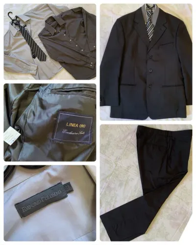 Terno Masculino risca de giz Linea Oro -  Tamanho G