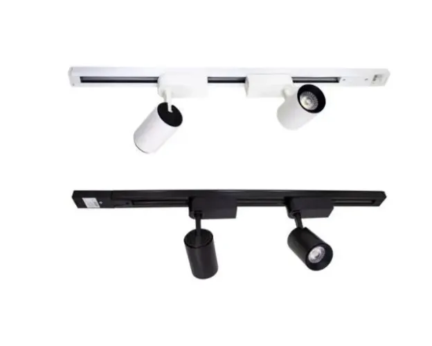 Kit Trilho Eletrificado ( branco ou preto ) + 2 Spots Led 7w ( luz branca ou quente )