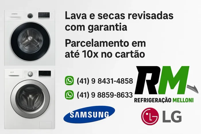 Lava e Seca Revisadas com Garantia e Parcelamento