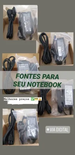 Fonte/Carregadores para Notebook de varios modelos novos com garantia 