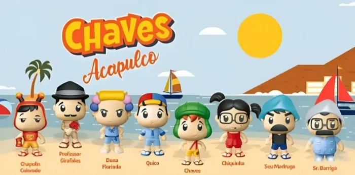 Bonecos Turma do Chaves Em Acapulco Lacrados Giraffas 2025 (Valor Unidade)Chama Chat .