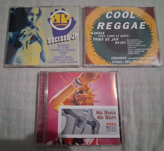 Lote de CDs - Sucesso JP, Cool Reggae e Na Rota do Som