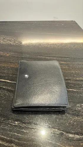 Carteira Montblanc Couro Preto Original 