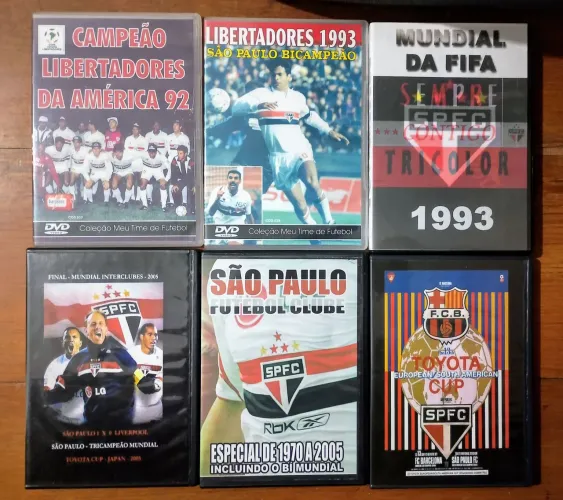 Lote 6 DVD autorais SÃO PAULO F. C.