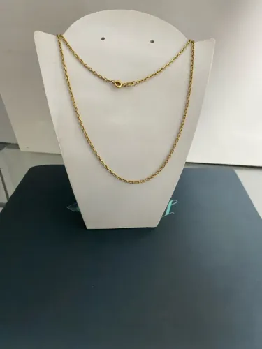 Corrente cadeado de ouro 18 maciça 5,9g / 50cm 